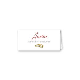 tischkarte klappkarte hochzeit elegant ornament rot ringe gold eheringe königlich kaiser hochzeitsgrafik onlineshop papeterie
