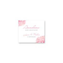 tischkarte hochzeit vintage blumen pfingstrosen rosa aquarell acyrl malerei hochzeitsgrafik onlineshop papeterie