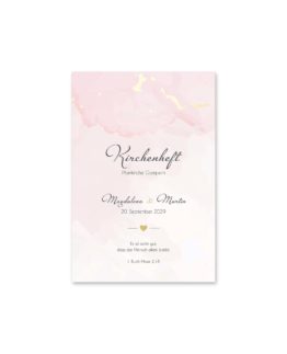 kirchenheft fächer hochzeit vintage watercolor gold rosa aquarell hochzeitsgrafik onlineshop papeterie