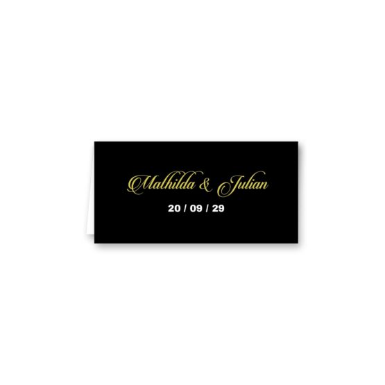 tischkarte klappkarte hochzeit elegant gold schwarz luster hochzeitsgrafik onlineshop papeterie