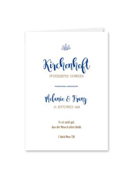kirchenheft klappkarte hochzeit vintage ornamente braun blau elemente hochzeitsgrafik onlineshop papeterie