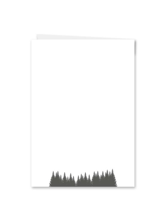 menükarte klappkarte hochzeit vintage winter landschaft bäume baum schnee eisblau lichterketten hochzeitsgrafik onlineshop papeterie