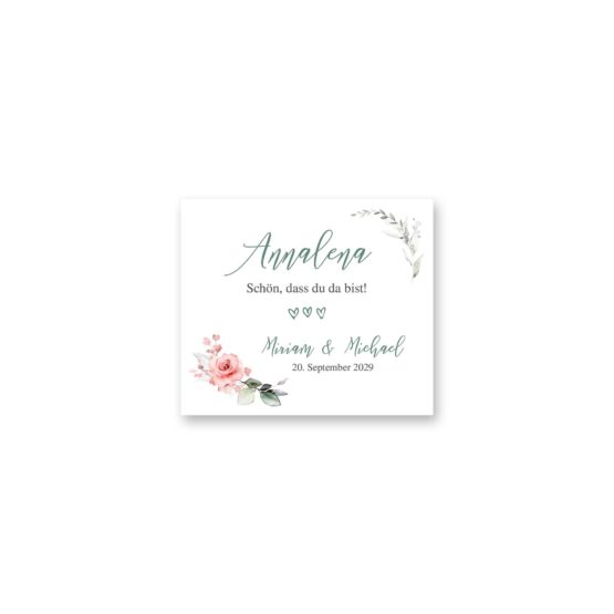 tischkarte hochzeit vintage blumenkranz rosa grau grün eucalyptus aquarell acryl hochzeitsgrafik onlineshop papeterie